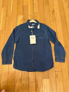 Mayoral Boys Denim Button-Down Shirt - Blue